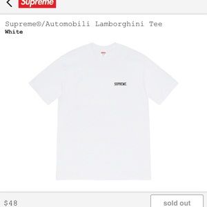 Supreme Lamborghini Automobili shirt white large